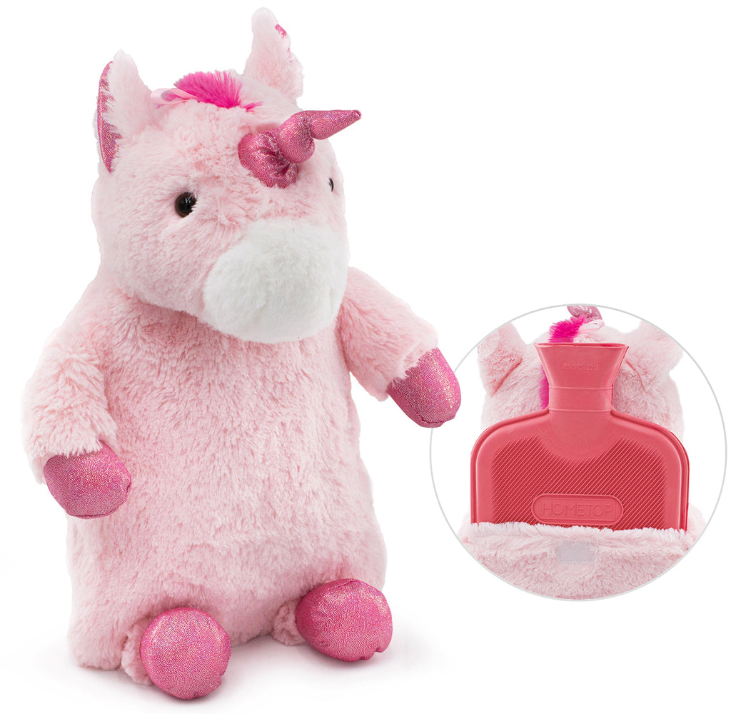 HomeTop Premium Classic Rubber Hot Water Bottle with Cute Stuffed Plus