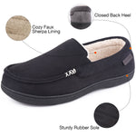 Men's Memory Moccasin Slippers Sherpa Anti Skid