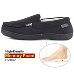 Men's Memory Moccasin Slippers Sherpa Anti Skid