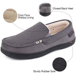 Men's Memory Moccasin Slippers Sherpa Anti Skid
