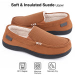 Men's Memory Moccasin Slippers Sherpa Anti Skid