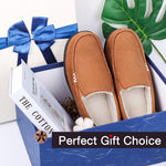 Men's Memory Moccasin Slippers Sherpa Anti Skid