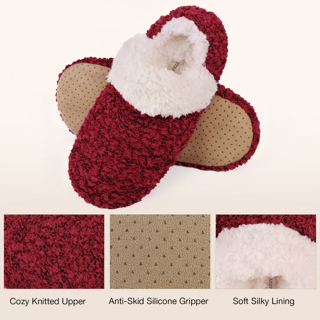 Women's TwoTone Knitted Slipper Socks