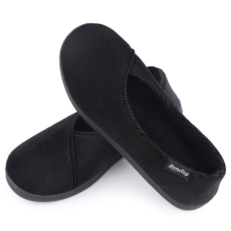 HomeTop Women's Cozy Corduroy Loafer Slippers