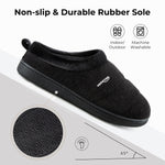 HomeTop Women's Comfy Quilted Slipper Soft Cashmere Like Slip on Memory Foam House Shoe