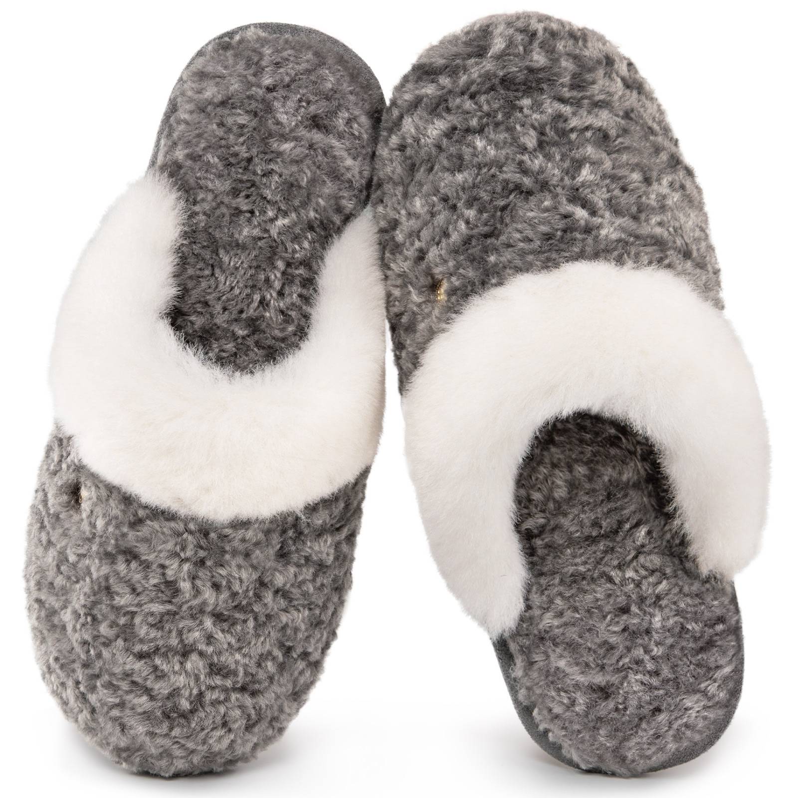 HomeTop Women's Cute Fuzzy Memory Foam Scuff Slippers Comfy Bedroom Lightweight Indoor House Shoes with Luxury Fluffy Collar