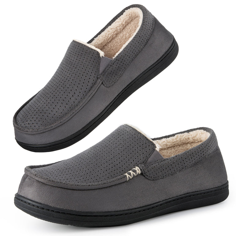 HomeTop Men's Classic Moccasin Slippers