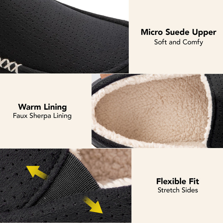 HomeTop Men's Classic Moccasin Slippers