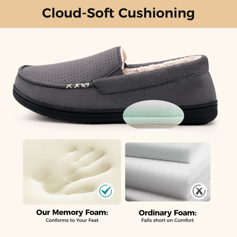 HomeTop Men's Classic Moccasin Slippers