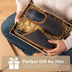 HomeTop Men's Corduroy Scuff Slippers
