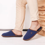 HomeTop Men's Corduroy Scuff Slippers