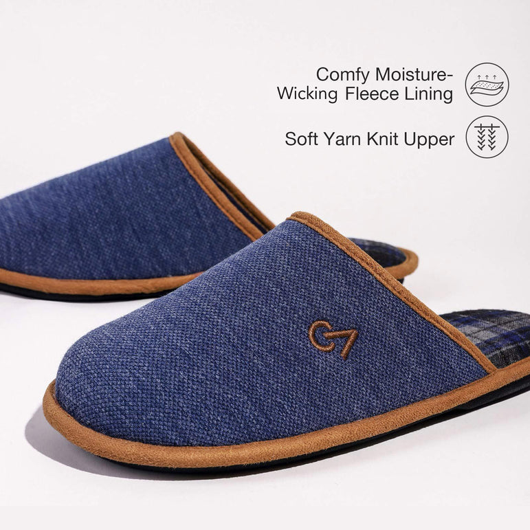 HomeTop Men's Corduroy Scuff Slippers