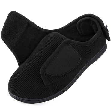 Men's Adjustable Wide Slippers for Diabetic Feet