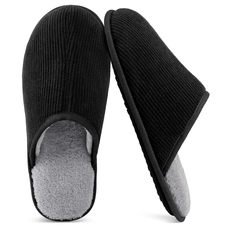 HomeTop Men's Corduroy Scuff Slippers