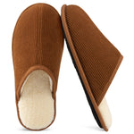 HomeTop Men's Corduroy Scuff Slippers