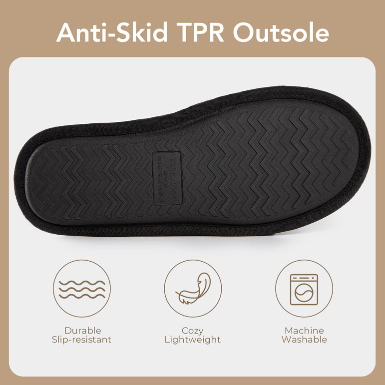 HomeTop Men's Corduroy Scuff Slippers