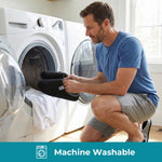 HomeTop Men's Wool-Like Slip-on Slippers with Coral Fleece Lining and Non-Slip Sole