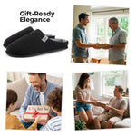 HomeTop Men's Wool-Like Slip-on Slippers with Coral Fleece Lining and Non-Slip Sole