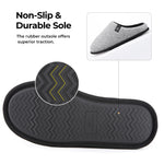 HomeTop Men's Wool-Like Slip-on Slippers with Coral Fleece Lining and Non-Slip Sole