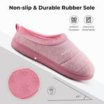 HomeTop Women's Comfy Quilted Slipper Soft Cashmere Like Slip on Memory Foam House Shoe