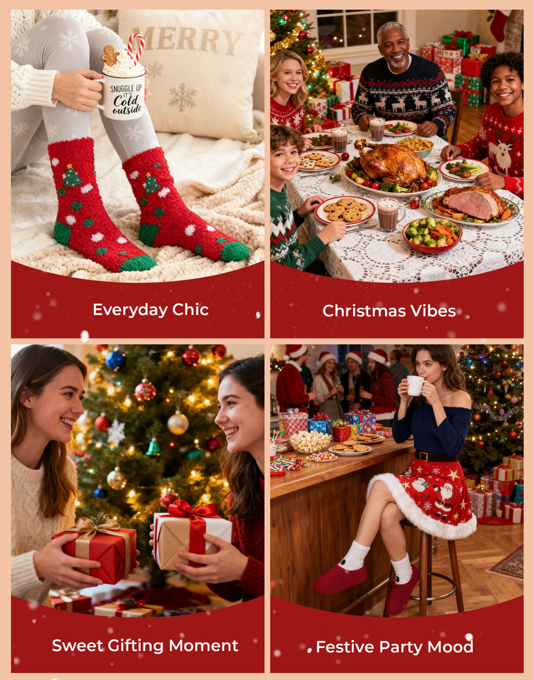 HomeTop Women's Christmas Sock Blind Box for Holiday Gift