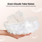 HomeTop Women's Fuzzy Open Toe Slippers Comfy Soft Memory Foam Indoor House Shoes
