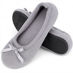 HomeTop Women's Soft Coral Fleece Ballet Slippers with Flexible Sole