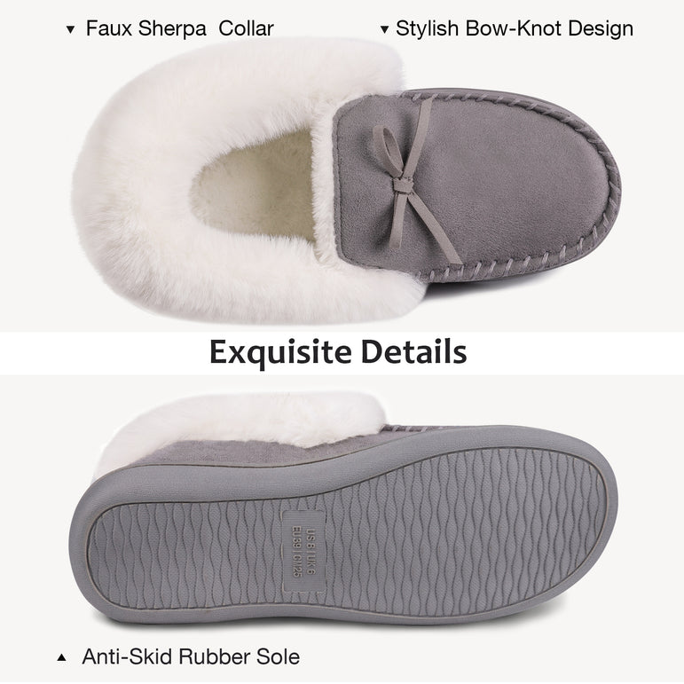 Women's  Suede Moccasin Slippers