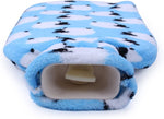 HomeTop Premium Hot or Cold Water Bottle with Blue Sheep Fleece Cover