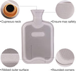 HomeTop Premium 2 Liter Hot Water Bottle with Elegant Polar Bear Knit Cover