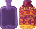 Large 2 Liter Hot Water Bottle with Knit Cover