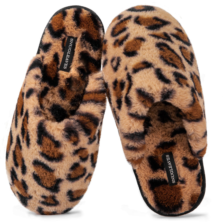 HomeTop Women's Furry Faux Fur Slippers
