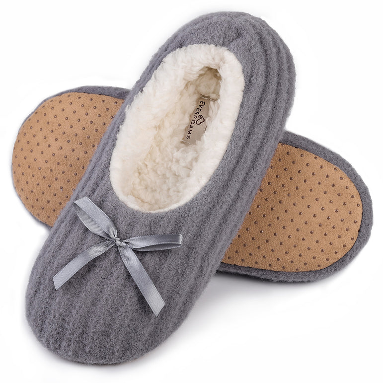 2-Pair Men's Slipper Socks Fluffy Sherpa Lined, Winter Cable Knit Warm  Gripper Sock Set Non-Skid Soles, Cozy Soft Indoor Slippers with Grip Bottoms