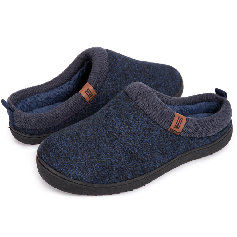 Men's Comfy Wool Like Knit House Slippers