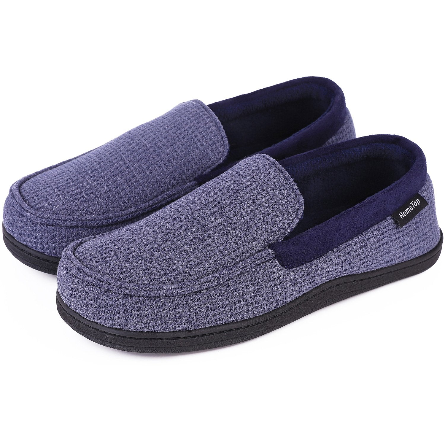 Breathable Cotton Knit Terry Cloth Moccasin Slipper