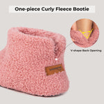 Women's Curly Fuzzy Fur Indoor Bootie Slipper