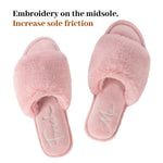 Women's Faux Open Toe Slipper With Velvet Lining