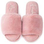 Women's Faux Open Toe Slipper With Velvet Lining