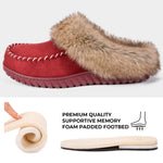 Women's Moccasin Faux Fur Trim Slippers