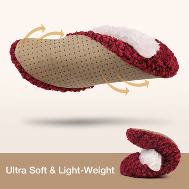 Women's Two-Tone Knitted Slipper Socks