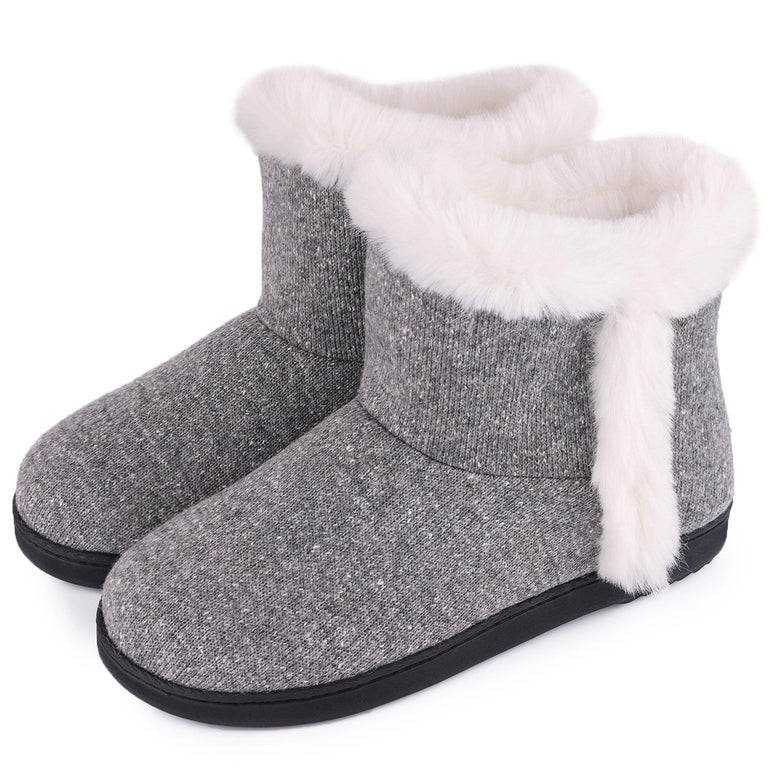 Women's Stylish Fuffy Cotton Booties Slipper