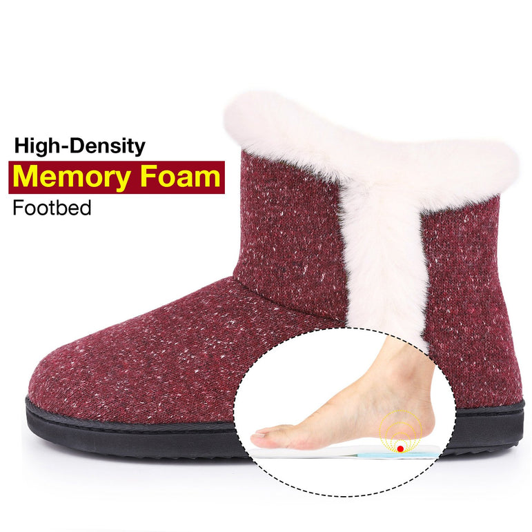 Women's Stylish Fuffy Cotton Booties Slipper