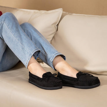 Women's micro suede sole moccasins slippers